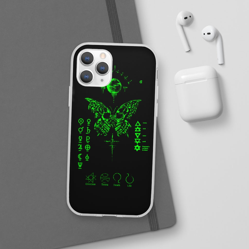 Flexi Cases - The deathly butterfly. mobile phone case, iPhone case, Samsung case, mobile accessory.