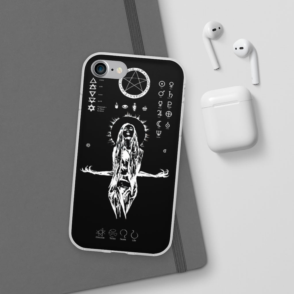 Flexi Cases - Her divine power. Black version. mobile phone case, iPhone case, Samsung case, mobile accessory.