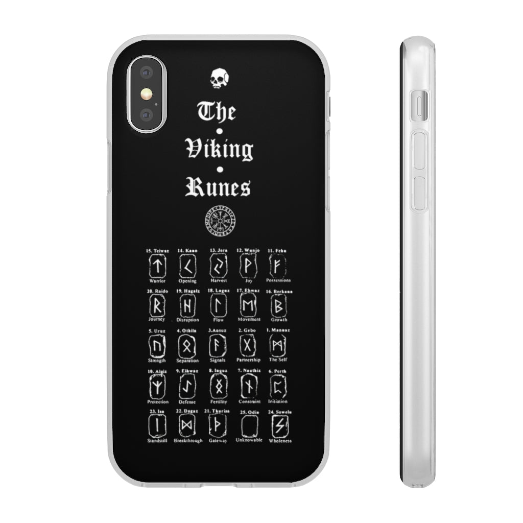 Flexi Cases - The Viking runes. White version. mobile phone case, iPhone case, Samsung case, mobile accessory. Norse. Viking. pagan