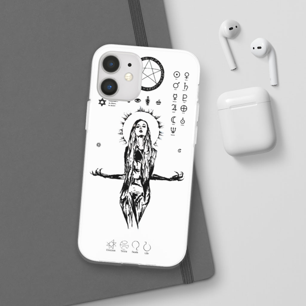 Flexi Cases - Her divine power. White version. mobile phone case, iPhone case, Samsung case, mobile accessory.