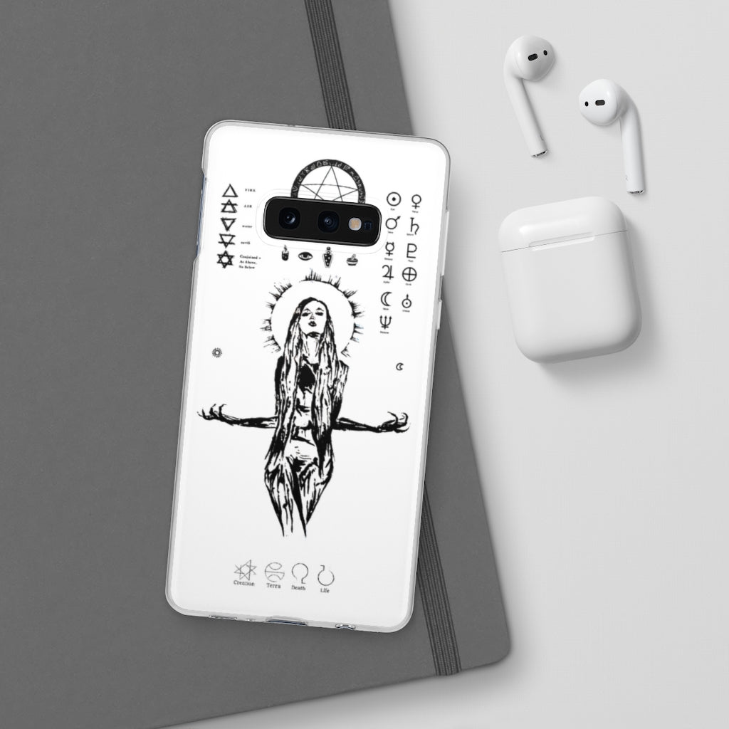 Flexi Cases - Her divine power. White version. mobile phone case, iPhone case, Samsung case, mobile accessory.