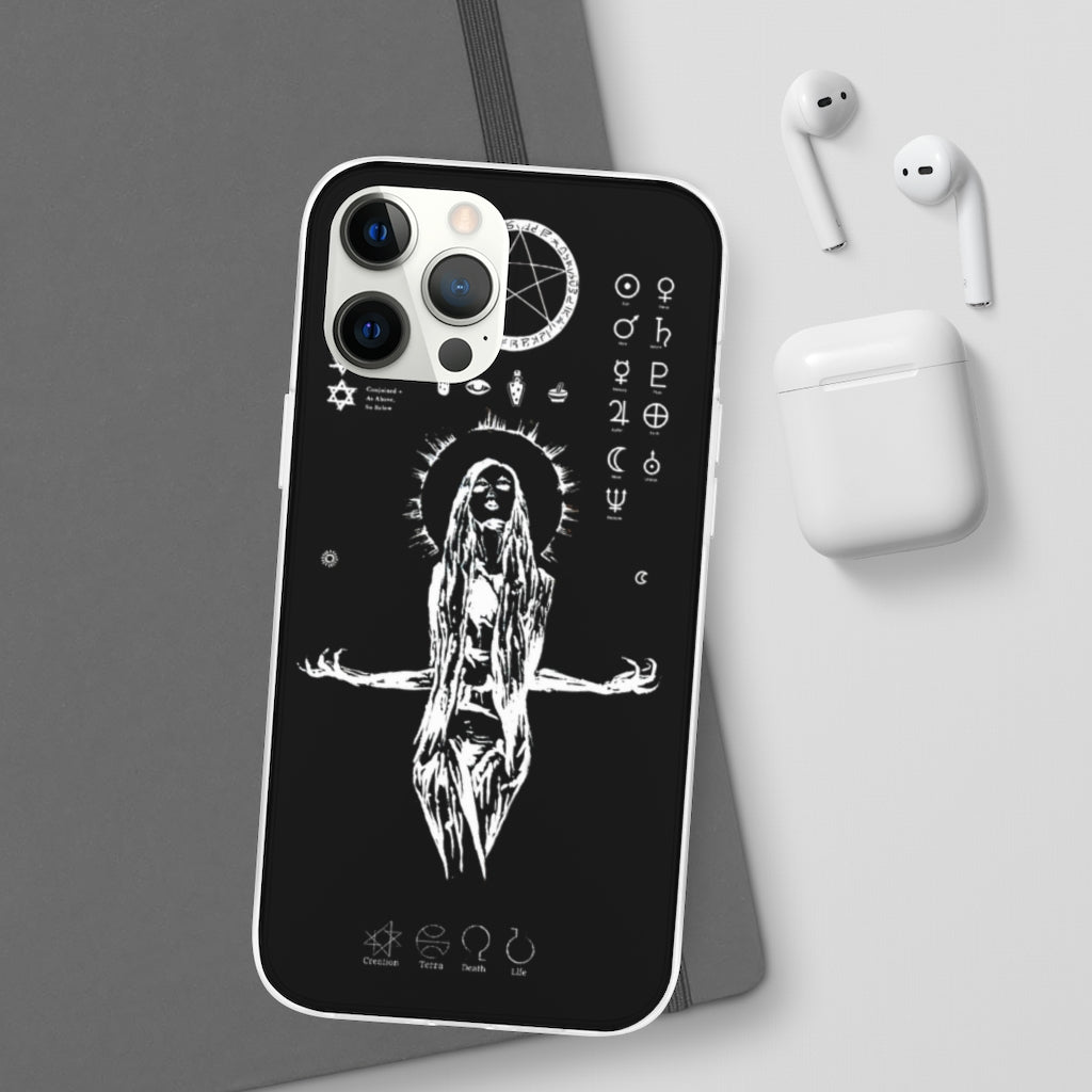 Flexi Cases - Her divine power. Black version. mobile phone case, iPhone case, Samsung case, mobile accessory.