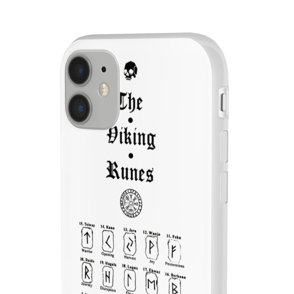 Flexi Cases - The Viking runes. White version. mobile phone case, iPhone case, Samsung case, mobile accessory. Norse. Viking. pagan