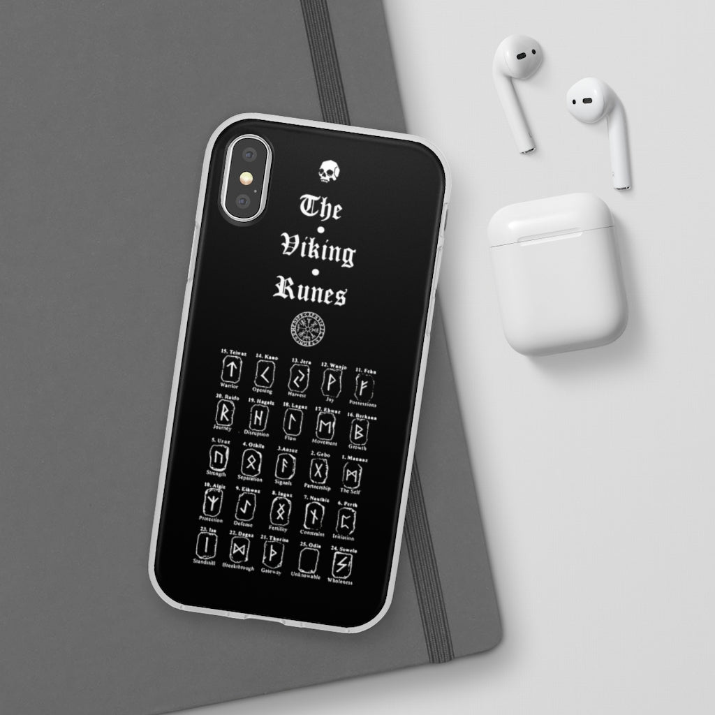 Flexi Cases - The Viking runes. White version. mobile phone case, iPhone case, Samsung case, mobile accessory. Norse. Viking. pagan