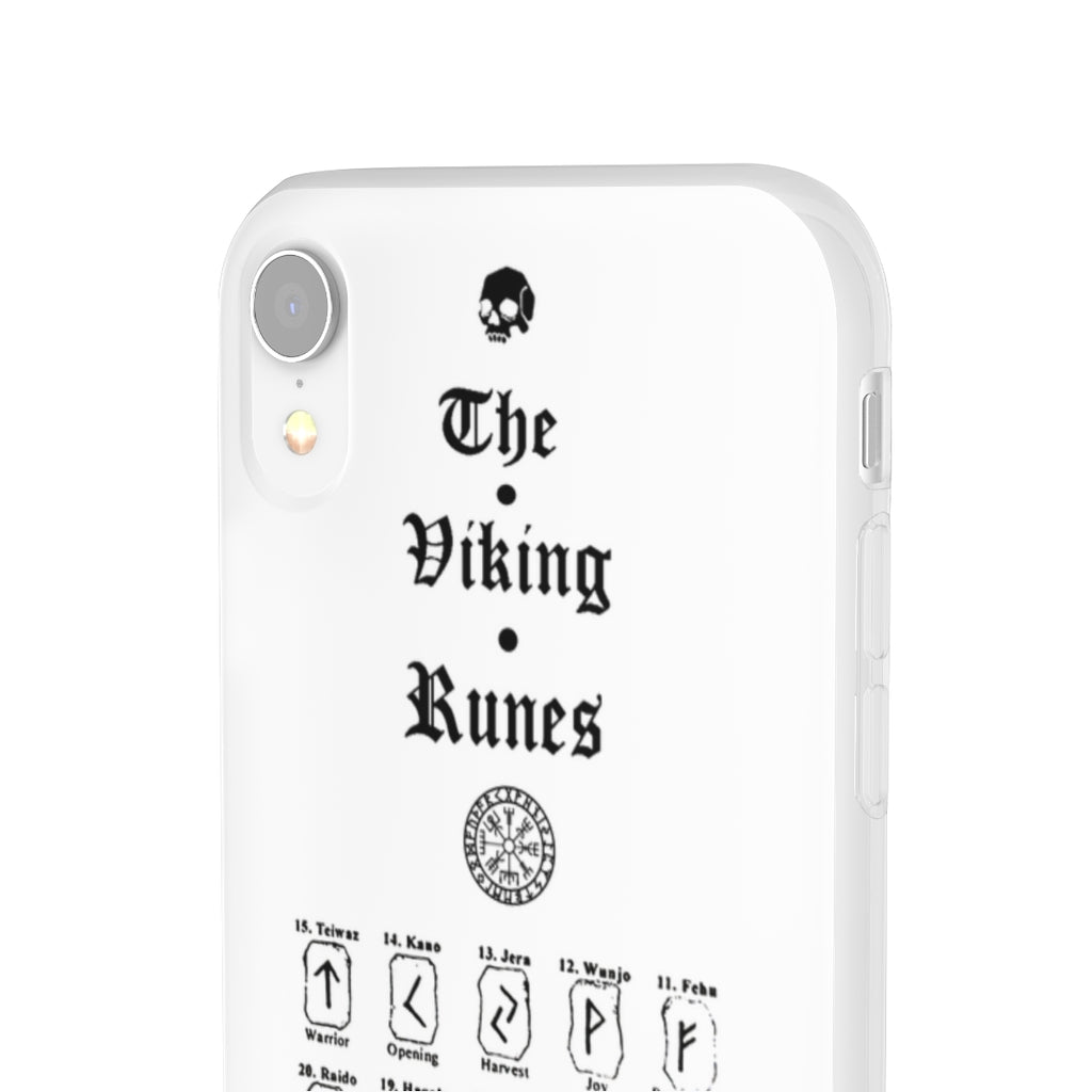 Flexi Cases - The Viking runes. White version. mobile phone case, iPhone case, Samsung case, mobile accessory. Norse. Viking. pagan