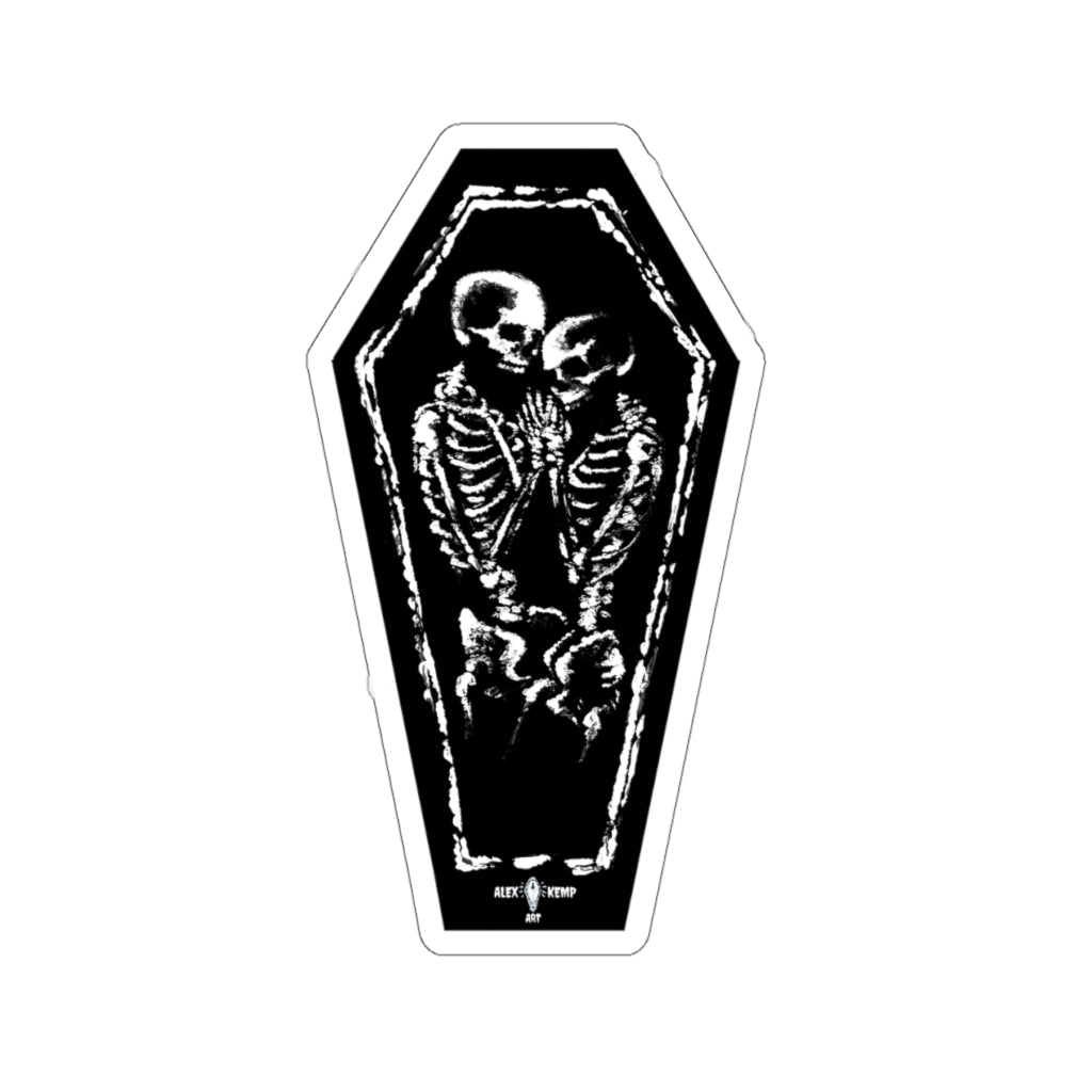 Kiss and hold me forever in black - Kiss-Cut Stickers