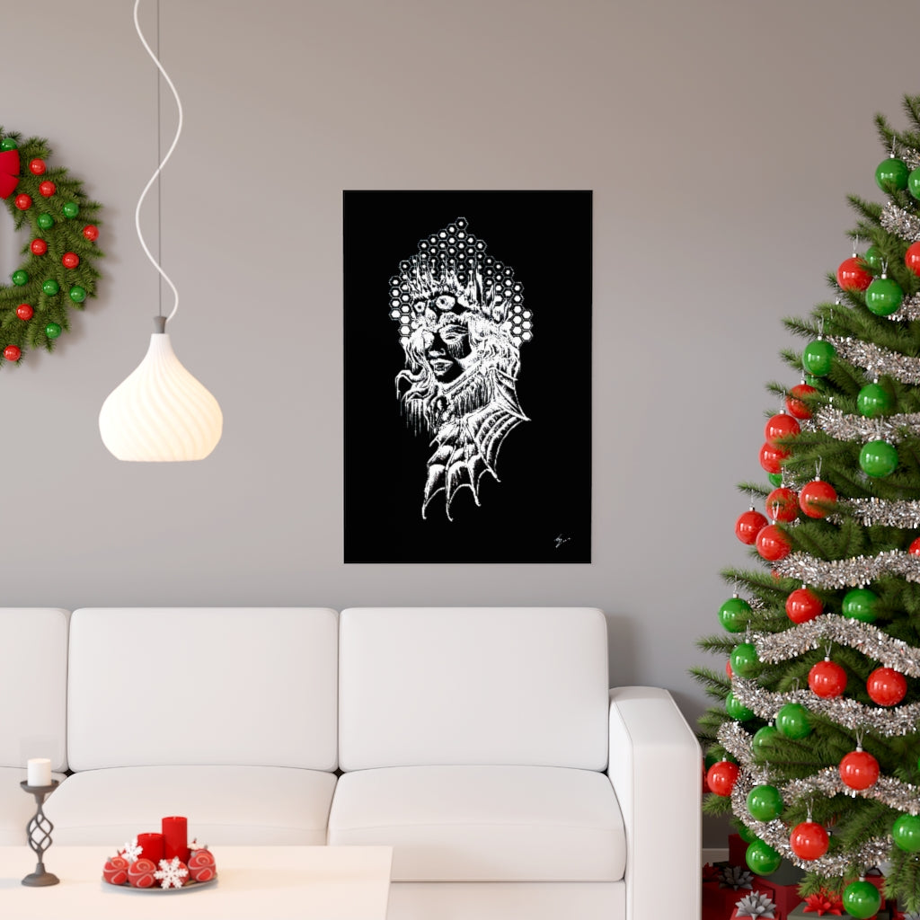Copy of Lilith the supreme empress of Hell - Premium Matte vertical posters. Art Print, Wall Art, Gothic Home Decor.