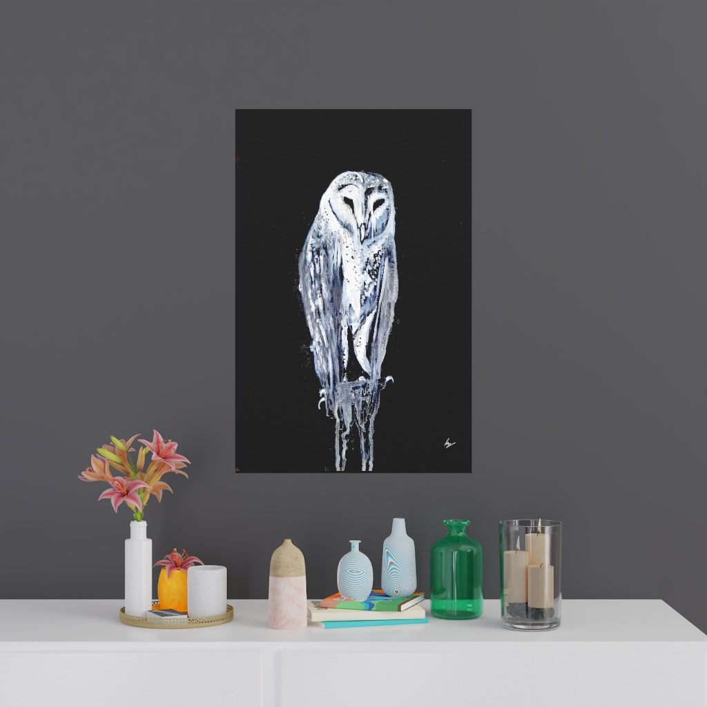 Silent Owl - Fine Art Posters. Wall art. Painting. Artwork