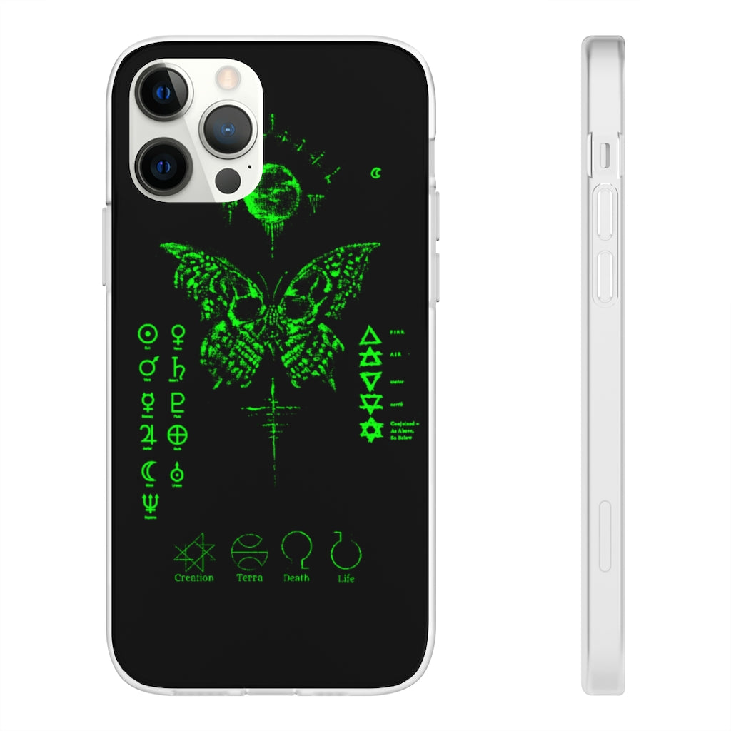 Flexi Cases - The deathly butterfly. mobile phone case, iPhone case, Samsung case, mobile accessory.