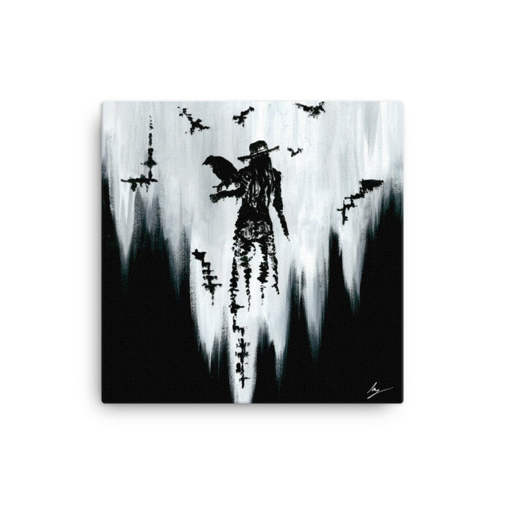 The raven witch Diana. Gothic, witch and raven Home decor - Canvas