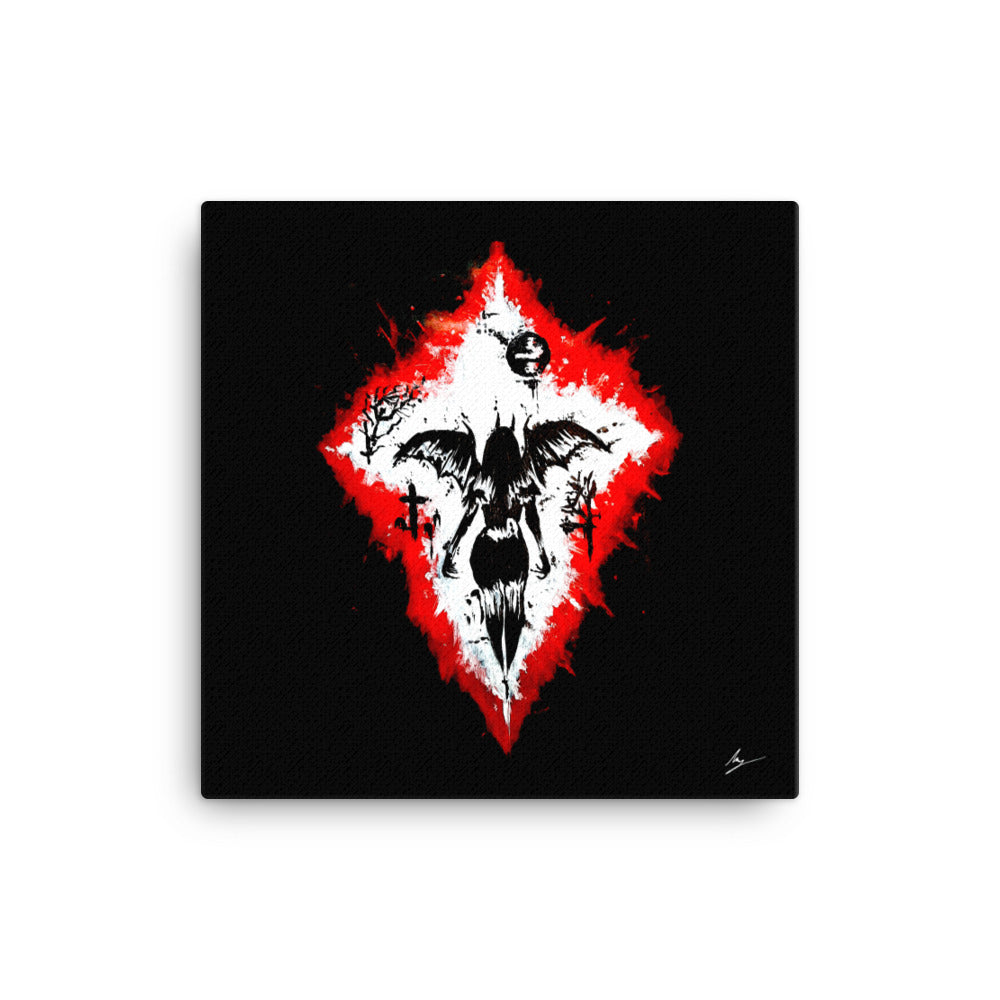 Her devilish power. Gothic home décor - Canvas wall art.