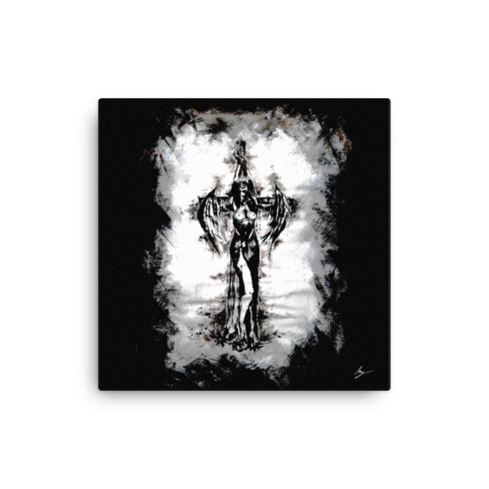 Burn the Witch. Gothic home decor - Canvas wall art.