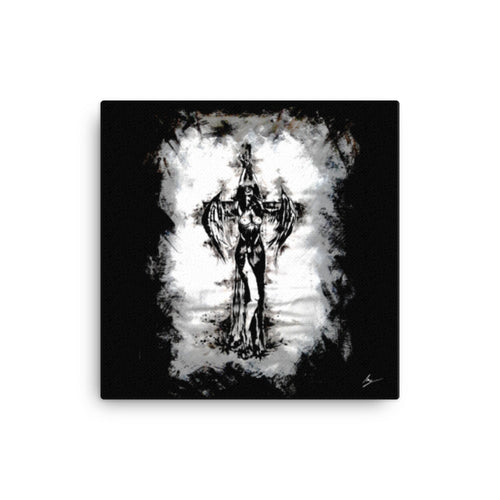 Burn the Witch. Gothic home decor - Canvas wall art.