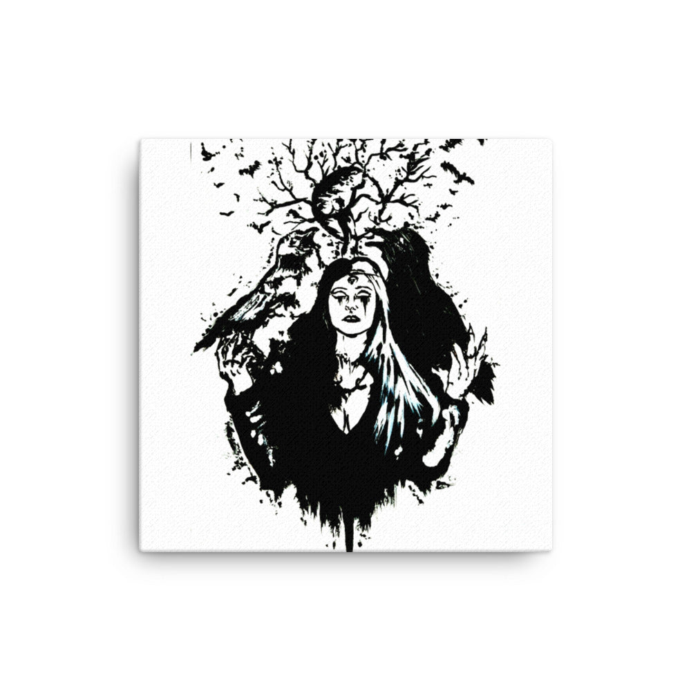 Life and death of the ravens. Home decor - Canvas wall art.