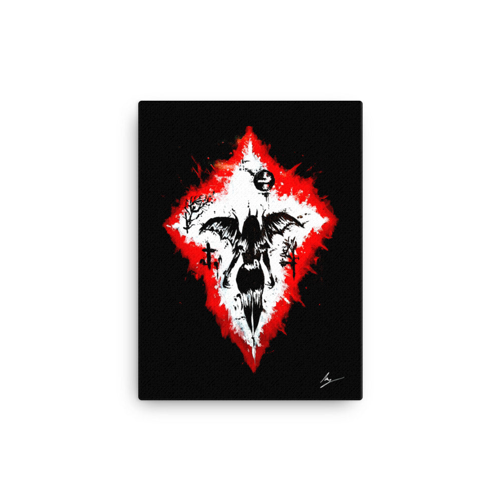 Her devilish power. Gothic home décor - Canvas wall art.
