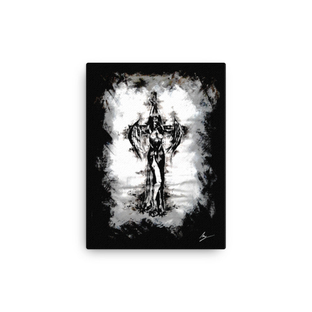 Burn the Witch. Gothic home decor - Canvas wall art.