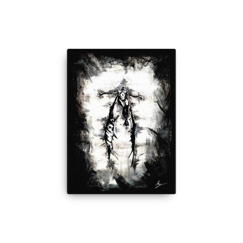 Her devil within calls. Gothic home decor - Canvas wall art.