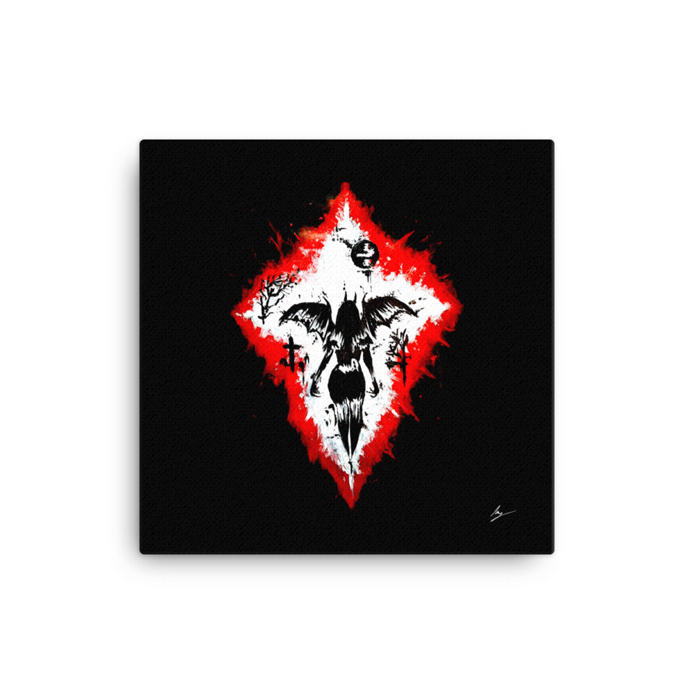 Her devilish power. Gothic home décor - Canvas wall art.
