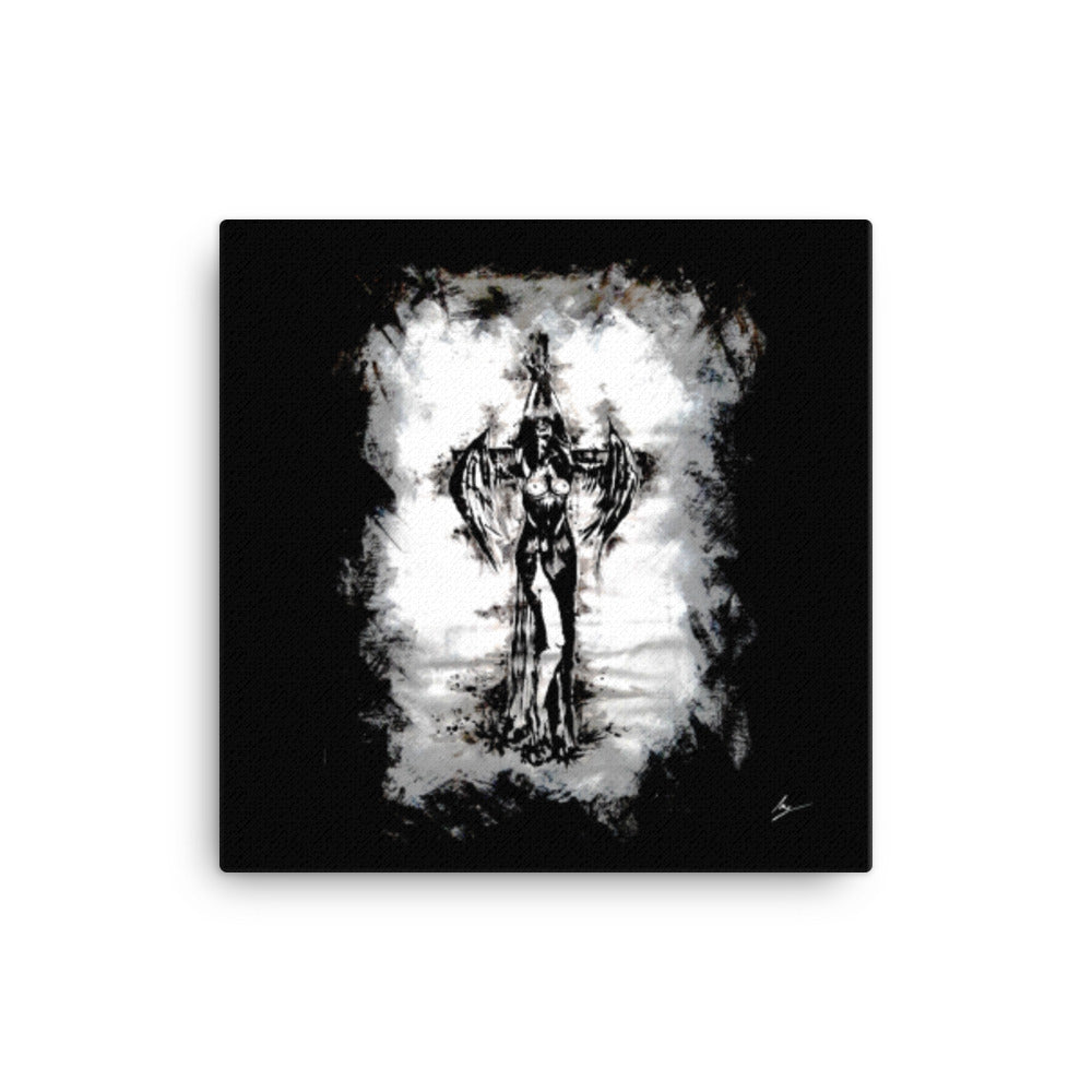 Burn the Witch. Gothic home decor - Canvas wall art.