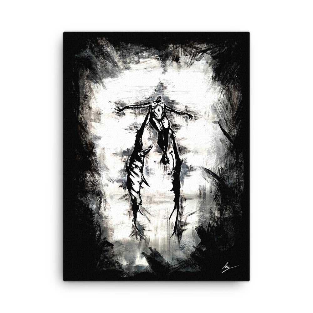 Her devil within calls. Gothic home decor - Canvas wall art.