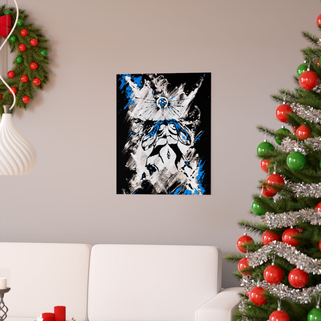 Copy of Let the sun scream down on her. Ice blue - Premium Matte vertical posters