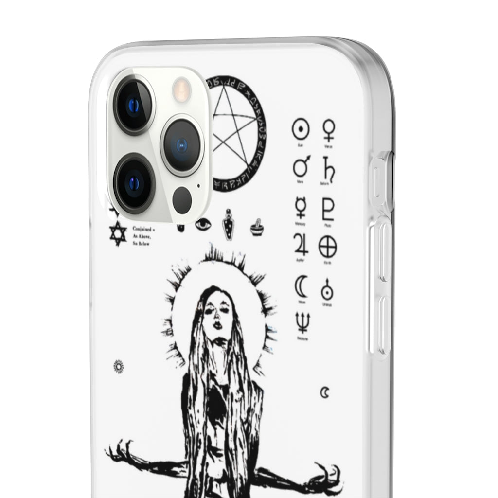 Flexi Cases - Her divine power. White version. mobile phone case, iPhone case, Samsung case, mobile accessory.