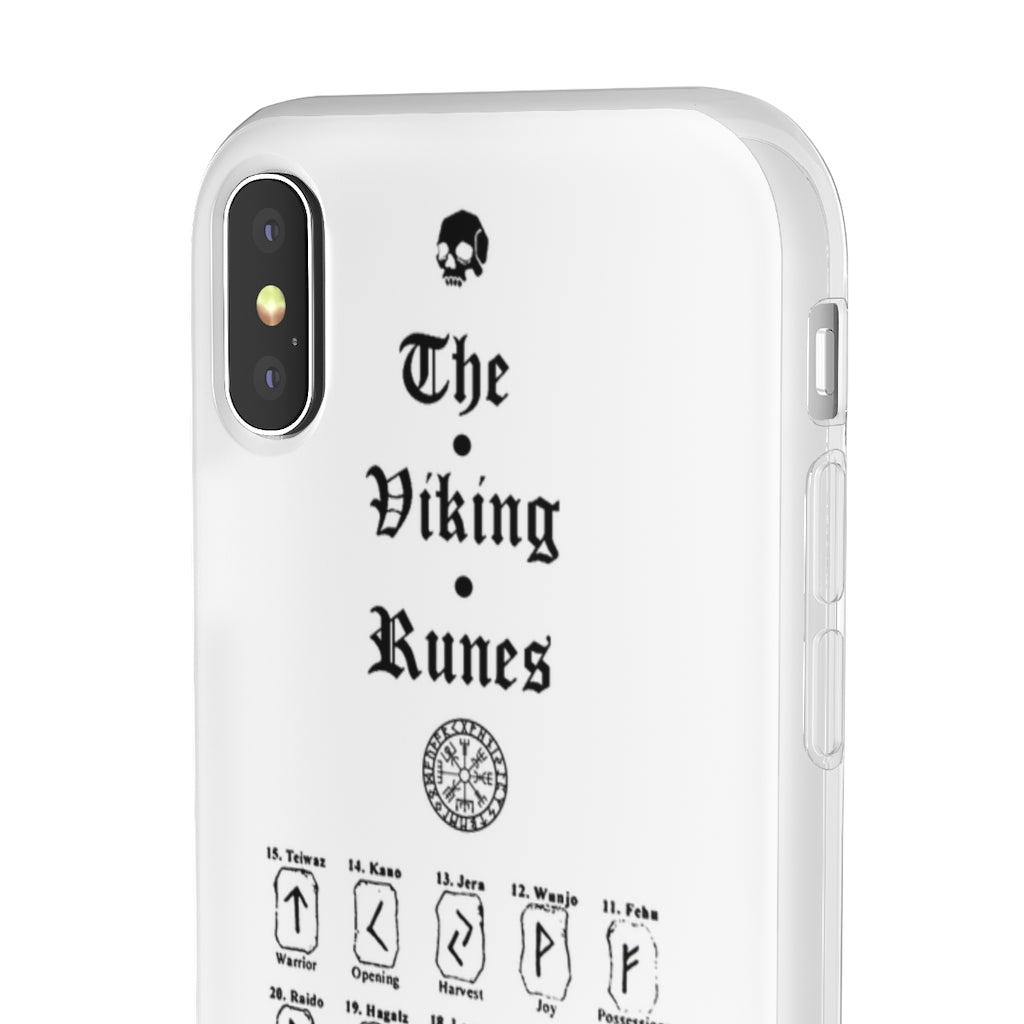 Flexi Cases - The Viking runes. White version. mobile phone case, iPhone case, Samsung case, mobile accessory. Norse. Viking. pagan