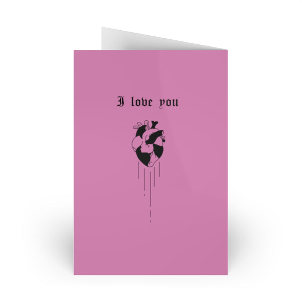 Copy of My love for you will never die. Greeting Cards (1 or 10-pcs). Pink version