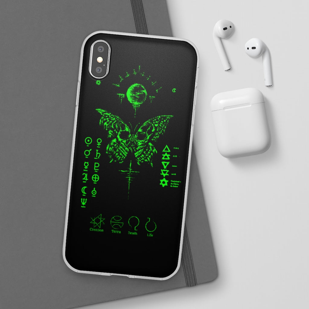 Flexi Cases - The deathly butterfly. mobile phone case, iPhone case, Samsung case, mobile accessory.