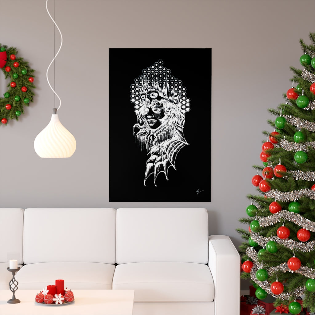 Copy of Lilith the supreme empress of Hell - Premium Matte vertical posters. Art Print, Wall Art, Gothic Home Decor.