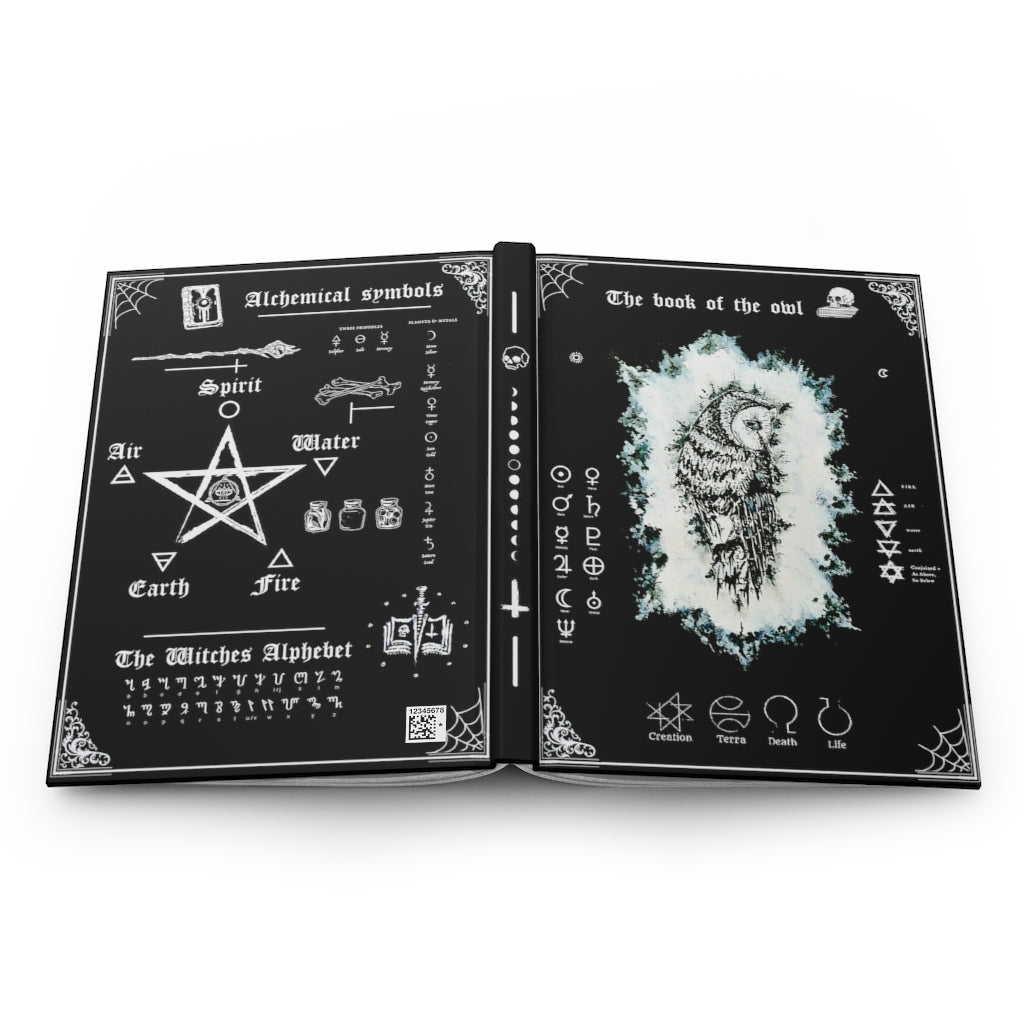 The book of the owl - Hardcover Journal Matte. The dark gypsy. Witchcraft, pagan.