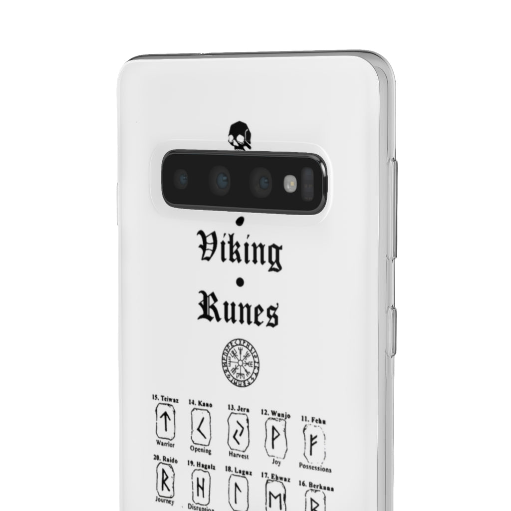 Flexi Cases - The Viking runes. White version. mobile phone case, iPhone case, Samsung case, mobile accessory. Norse. Viking. pagan