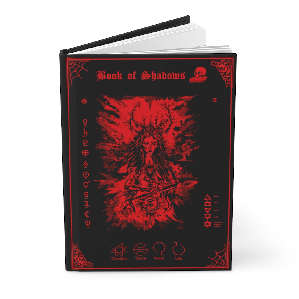 Book of shadows - Hardcover Journal Matte. Morgan Le Fray. Blood Red edition