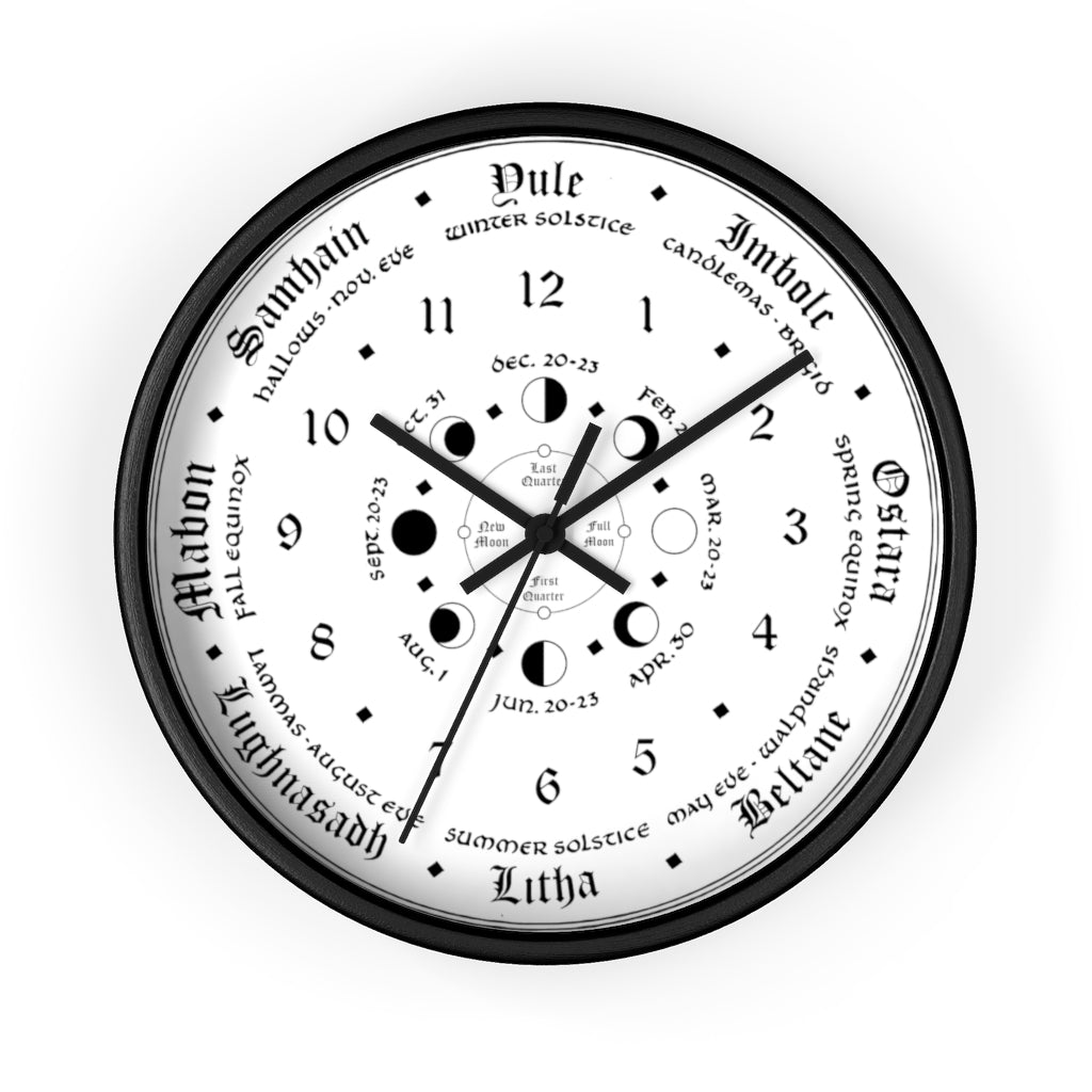 Wall clock -  Wicca Pagan Celtic Triquetra