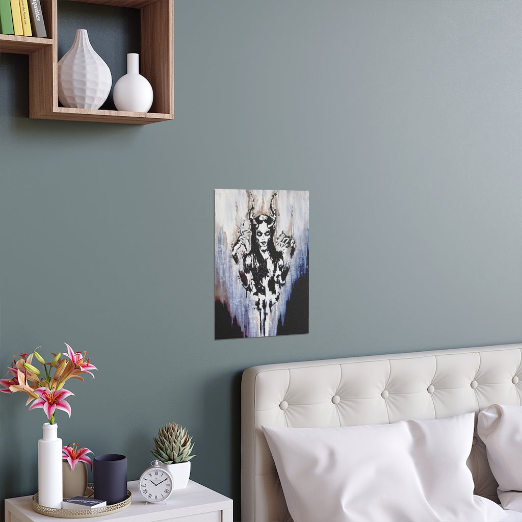 The Horned God - Silk Posters. Artwork. Art. Pagan. Wicca. dark art. Gothic home décor.