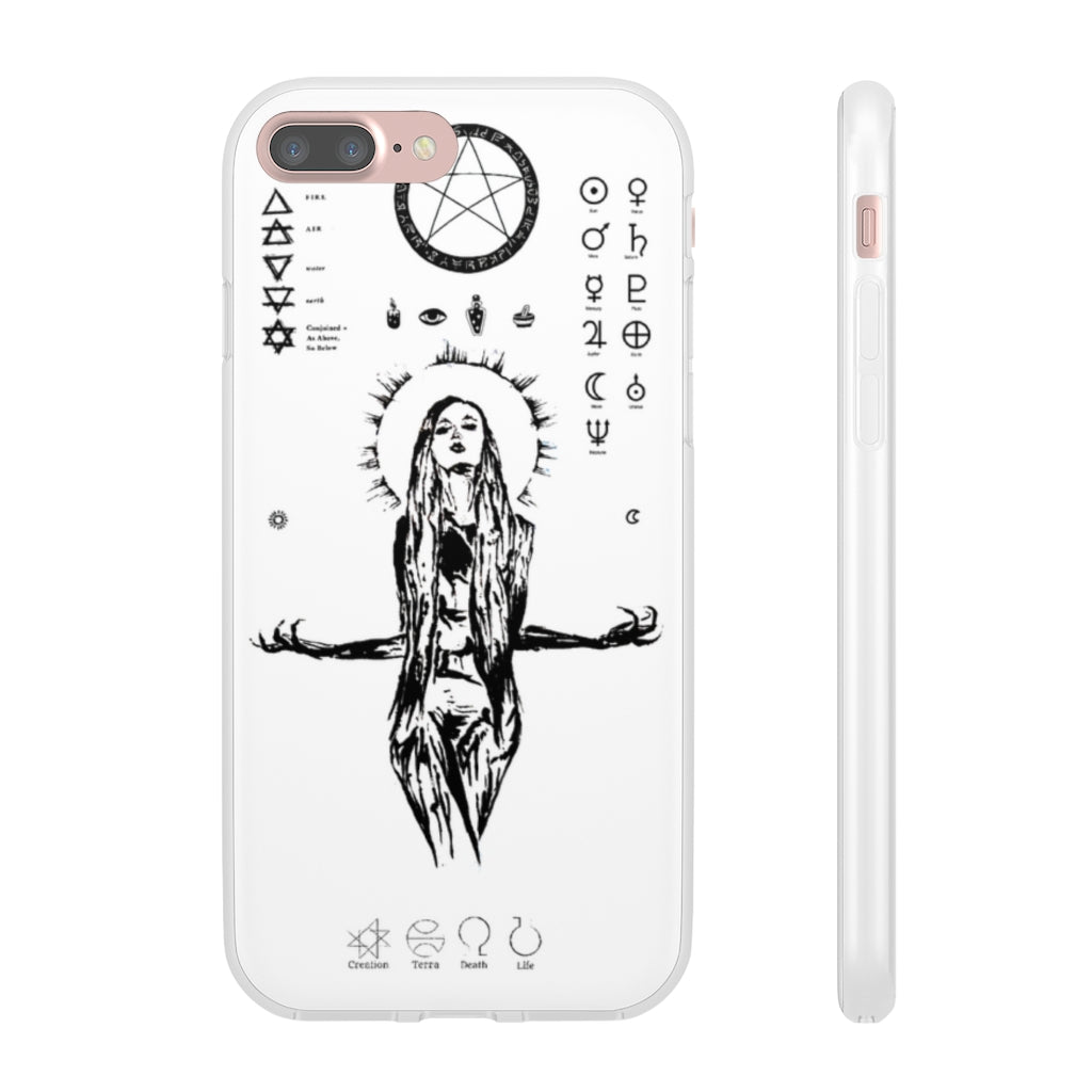 Flexi Cases - Her divine power. White version. mobile phone case, iPhone case, Samsung case, mobile accessory.