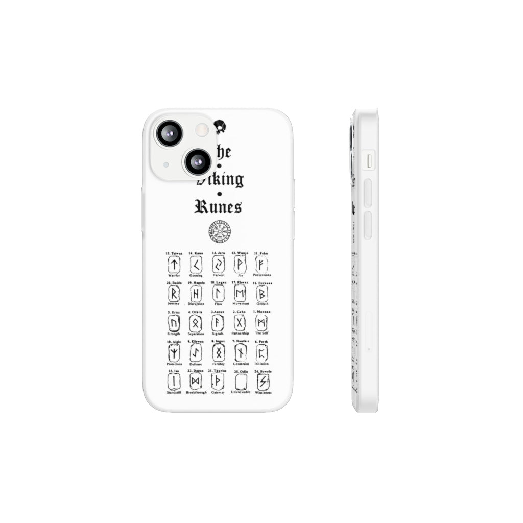 Flexi Cases - The Viking runes. White version. mobile phone case, iPhone case, Samsung case, mobile accessory. Norse. Viking. pagan