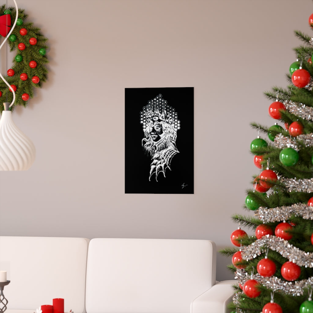 Copy of Lilith the supreme empress of Hell - Premium Matte vertical posters. Art Print, Wall Art, Gothic Home Decor.