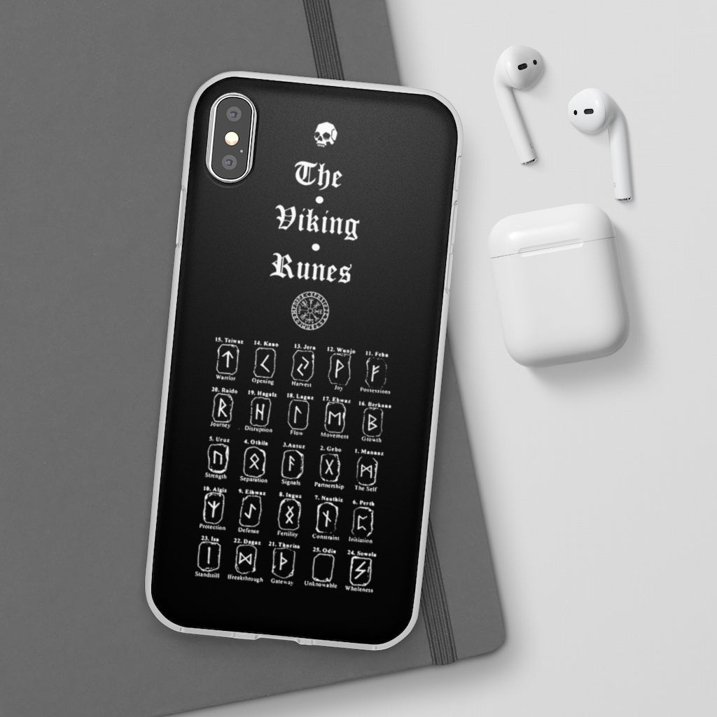 Flexi Cases - The Viking runes. White version. mobile phone case, iPhone case, Samsung case, mobile accessory. Norse. Viking. pagan