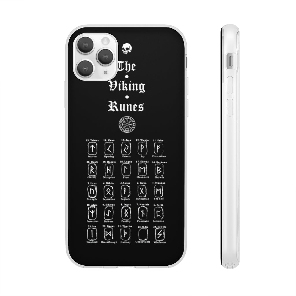 Flexi Cases - The Viking runes. White version. mobile phone case, iPhone case, Samsung case, mobile accessory. Norse. Viking. pagan