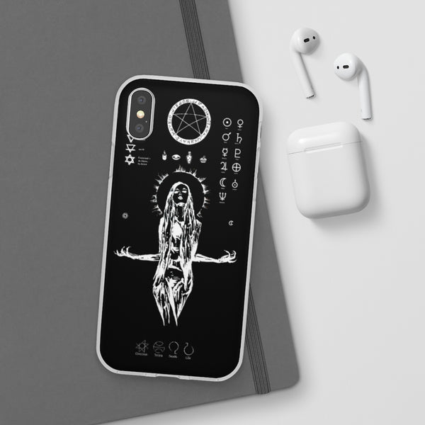 Flexi Cases - Her divine power. Black version. mobile phone case, iPhone case, Samsung case, mobile accessory.