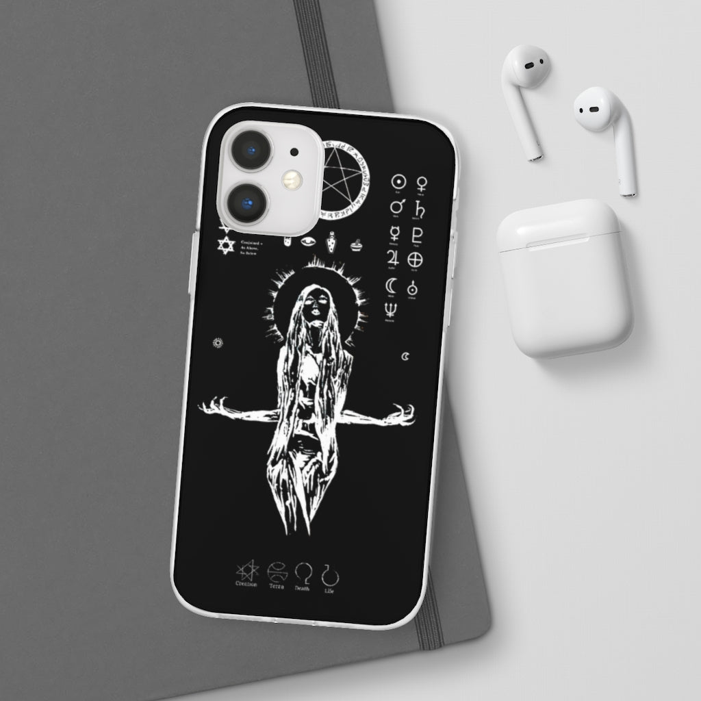 Flexi Cases - Her divine power. Black version. mobile phone case, iPhone case, Samsung case, mobile accessory.