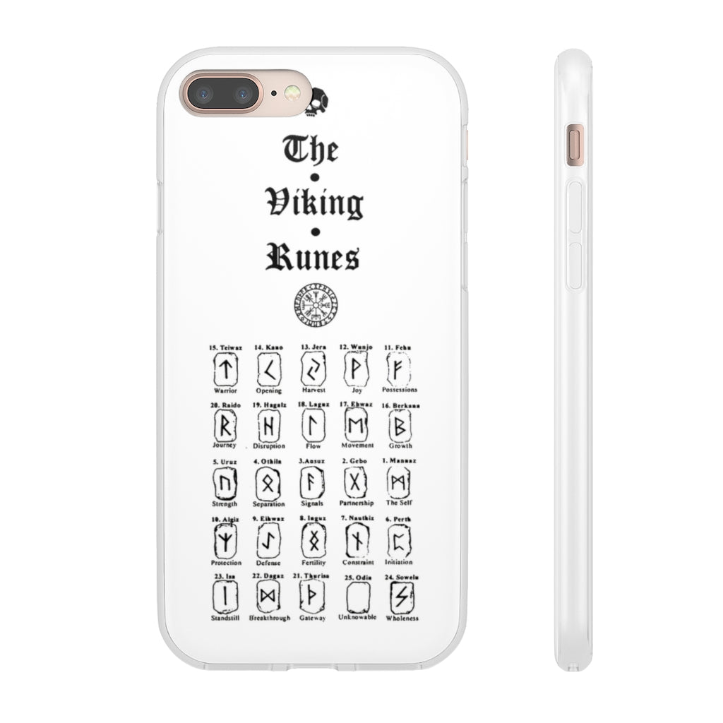 Flexi Cases - The Viking runes. White version. mobile phone case, iPhone case, Samsung case, mobile accessory. Norse. Viking. pagan