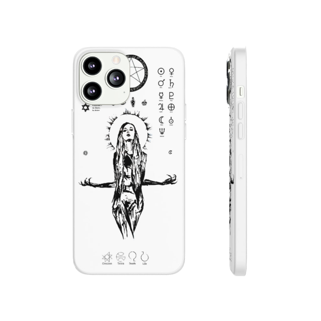 Flexi Cases - Her divine power. White version. mobile phone case, iPhone case, Samsung case, mobile accessory.