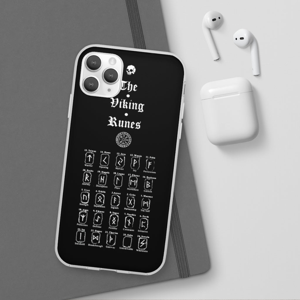 Flexi Cases - The Viking runes. White version. mobile phone case, iPhone case, Samsung case, mobile accessory. Norse. Viking. pagan