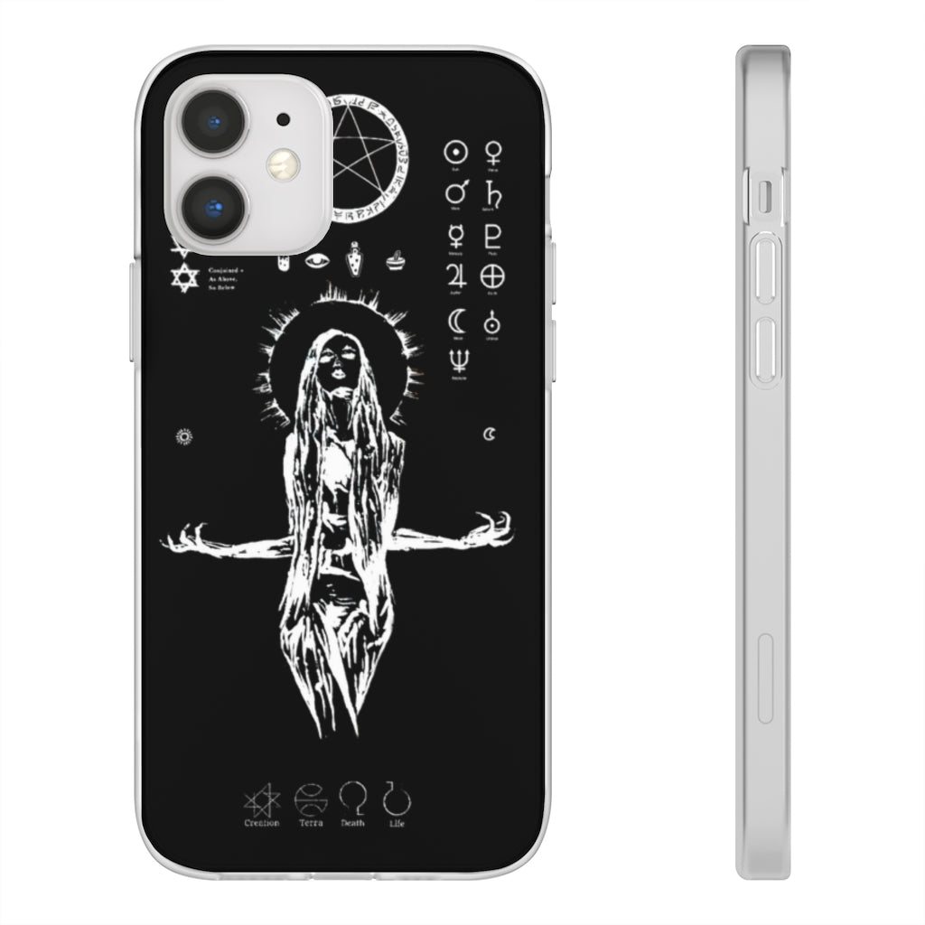 Flexi Cases - Her divine power. Black version. mobile phone case, iPhone case, Samsung case, mobile accessory.