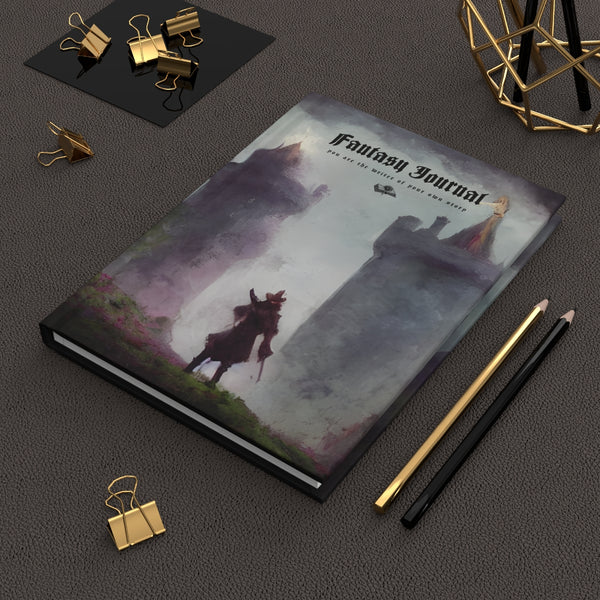 Hardcover Journal Matte. The brave wizard. Lined journal. Artistic and story writing journal.