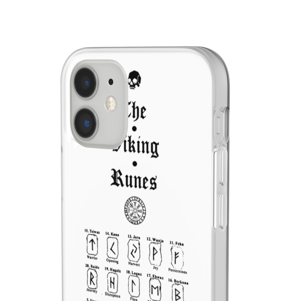 Flexi Cases - The Viking runes. White version. mobile phone case, iPhone case, Samsung case, mobile accessory. Norse. Viking. pagan