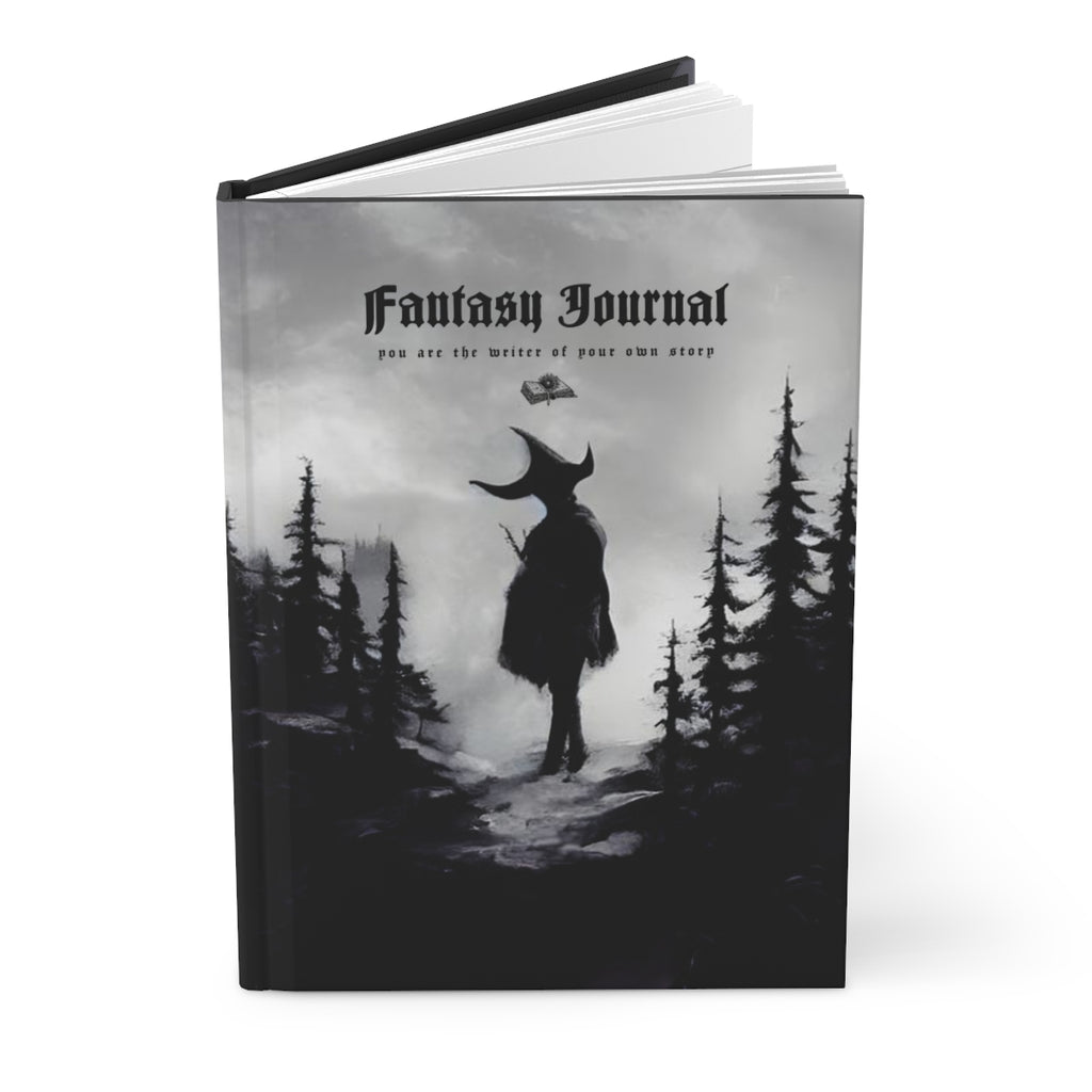 Fantasy Journal - Hardcover Journal Matte. The lonely witch. Lined journal. Artistic and story writing journal.