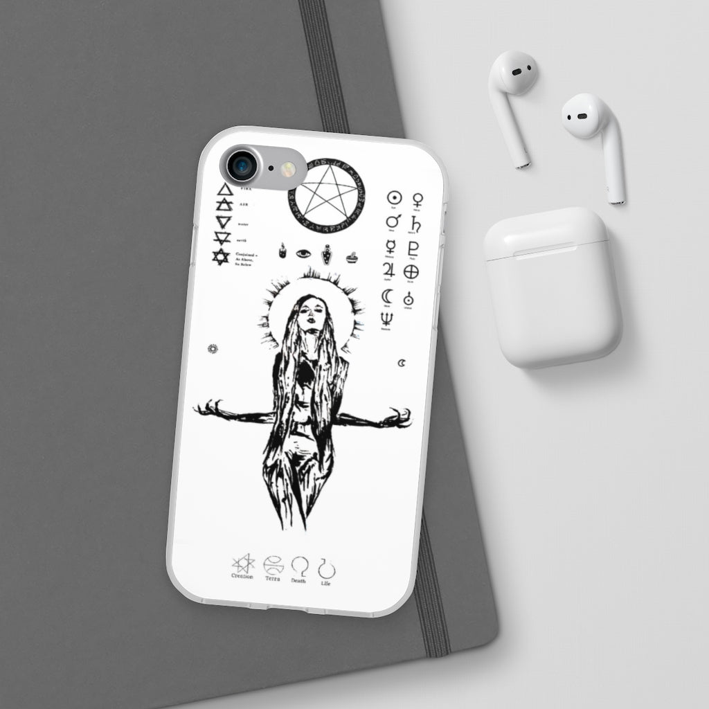 Flexi Cases - Her divine power. White version. mobile phone case, iPhone case, Samsung case, mobile accessory.